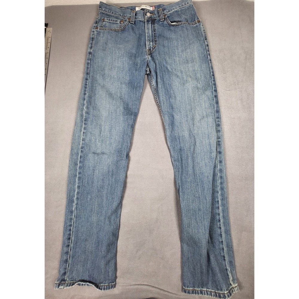 Levi's 505 Denim Jeans Mens 32x30 Blue Regular Fit Straight Leg Medium Wash